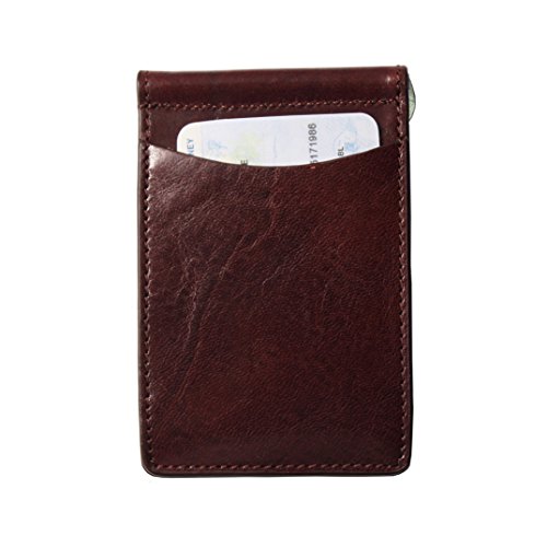 Storus Razor Wallet, Slim Italian Leather Wallet w/Metal Cash Clamp + Engraving Plate3