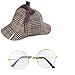 Beelittle Kids Detective Costume Hat 100 Days of School Old Man Grandpa Costume