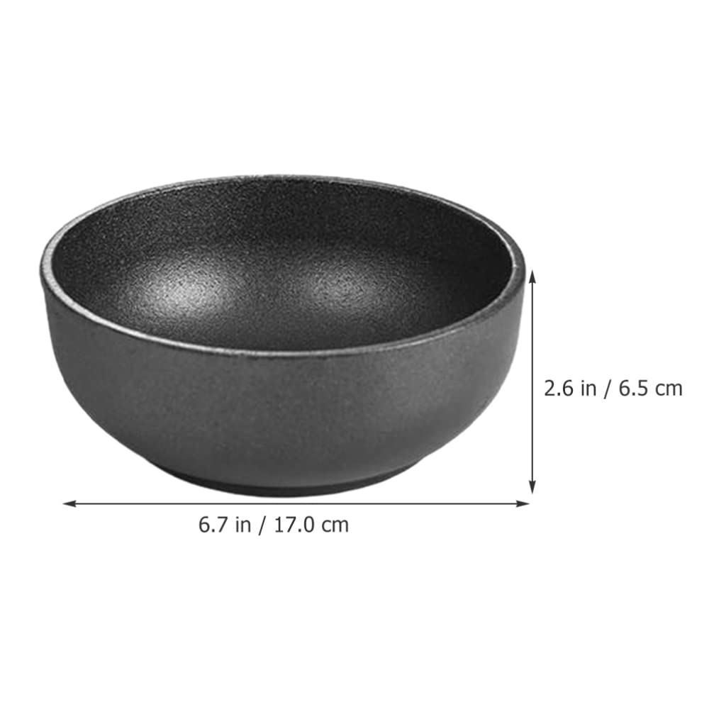 Chaudron en Fonte Bol en Fonte Bol À Bibimbap Coréen Bol À Dolsot De Cuisine Bol À Salade pour Fondue Chinoise Bols À Soupe Miso Japonais Bols À Nouilles Ramen pour Servi