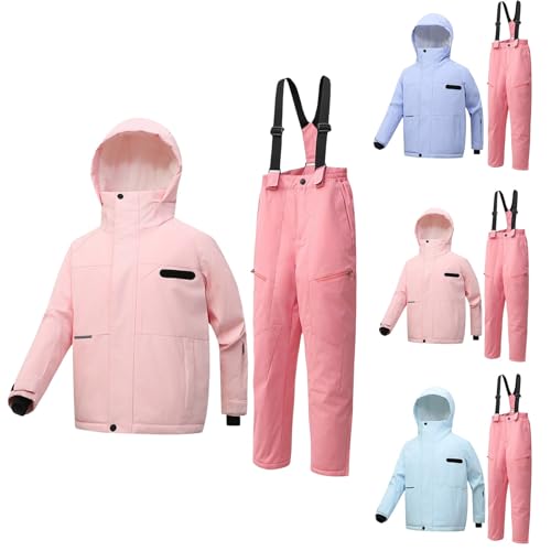Betadog Girl's Snowsuit - Cozy Soft Girl's 2 Piece Jumpsuit Fleece Cute Winter Baby Girls Clothes (12-24M)