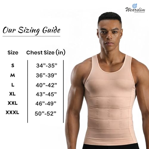 Image of Wearslim Men's Slimming Body Shaper Vest Shirt | Abs Abdomen Slim Stretchable Tummy Tucker Vest