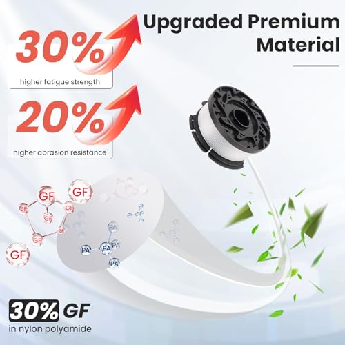 Image of KAKO AF100 Spool for Black Decker Weed Eater String, 0.065 inch 30ft Autofeed Spool for Black Decker AF100 Replacement Spool, Replace GH600 GH900 Spool for Black Decker Weed Eater Spool(16+3+3)
