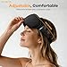Blackout Weighted Eye Mask for Sleeping: 3D Contoured Gentle-Pressure Sleep Mask for Men & Women - Airplane Travel & Night Shift Essentials, Zero Eye Pressure, Breathable Blindfold, Black