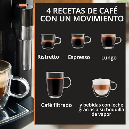 Krups Harmony cafetera superautomática compacta negra EA5088E0
