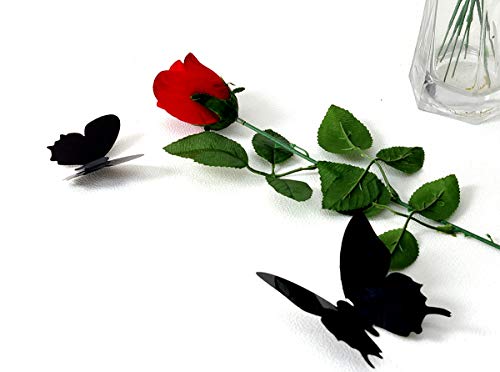 Ambiance-Live Set of 12 black 3D butterfly stickers - Image 4