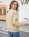 LOMON Crewneck Sweatshirts Women Pullover Sweaters Long Sleeve MAMA Sweater Graphic Fleece Tops（Light Apricot Letter,L