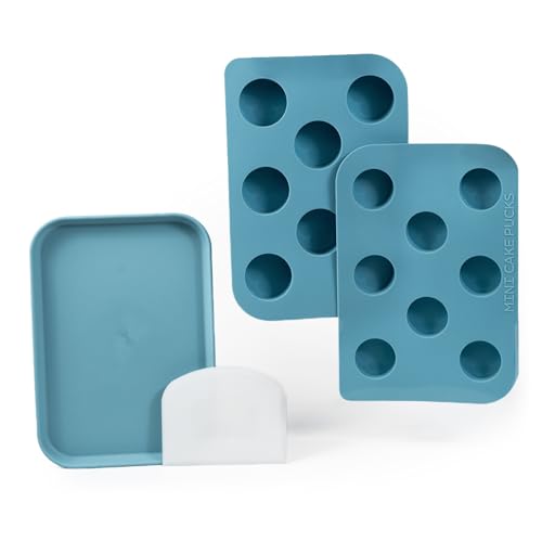 Juego de mini moldes para tartas – Haz postres cubiertos de chocolate – Silicona sin BPA – Incluye juego de moldes, bandeja de plástico y raspador