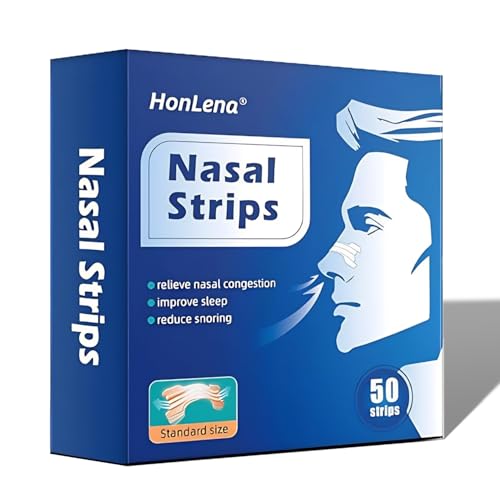 50 Tiras Nasales Antironquidos Para Dormir,Nasal Strips Deportivas,Tiritas Nariz Respirar Para Facilitar La RespiracióN Durante El SueñO Alivia InstantáNeamente La CongestióN Nasal