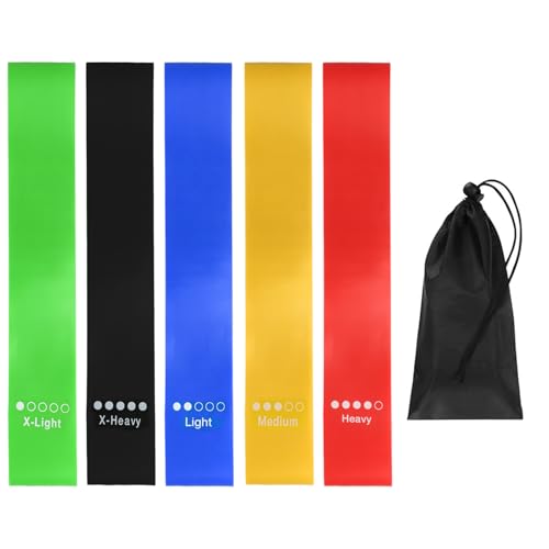 5 STK Gymnastikbänder, Widerstandsbänder, Fitnessbänder,...