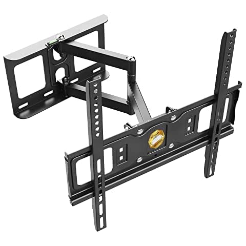 RICOO S5144 TV Bracket Tilt Swivel approx 30-55 Inch for LED LCD OLED Curved and Flatscreens Wall Mount Universal for VESA 200x200-400x400 Cover