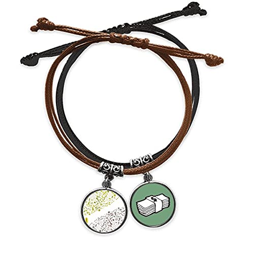 Pulsera de cuerda de mano con linda criatura verde el regalo ideal y original