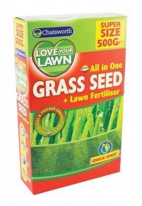 Chatsworth All In One Grass Lawn Seed & Fertiliser 500g