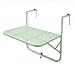 Produktbild PENGFEI Wandtisch Klappbar Wandklapptisch Schreibtische Balkon Hängetisch Computerstand Badregal Eisenkunst Blumenstand, 5 Farben (Farbe : Light Green, größe : 60X40cm)