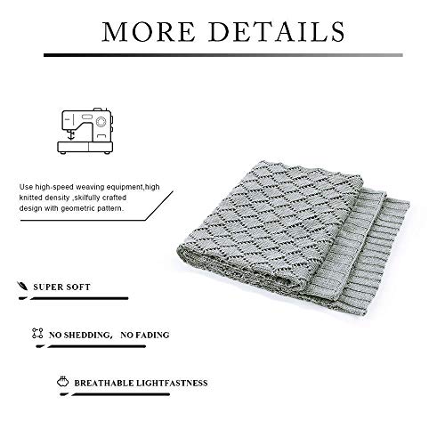 Mimixiong Toddler Blankets Knitted Cellular Baby Blankets For Boys And Girls Grey 40X30 Inch #TOP5