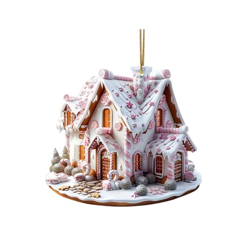 Weihnachtsdorf Dekorationen,Weihnachtshaus Dorf,2D Schnee Haus,Acryl...