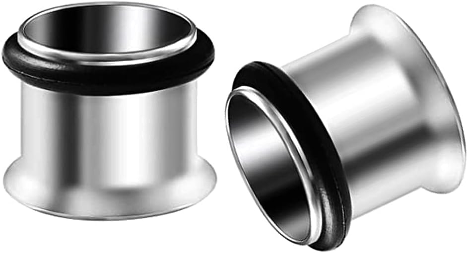 HEKEUOR Ear Tunnels Stretching Kit Stainless Steel Gauge Plugs Set Single Flared Stretching Kit 00g 7/16 1/2 9/16 5/8 3/4 7/8 1 Inch