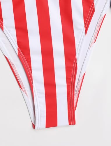 Image of ZAFUL Women's Polka Dot Bikini Set Double Layer Halter Swimsuit Colorblock Side Tie 2 Piece Bathing Suit