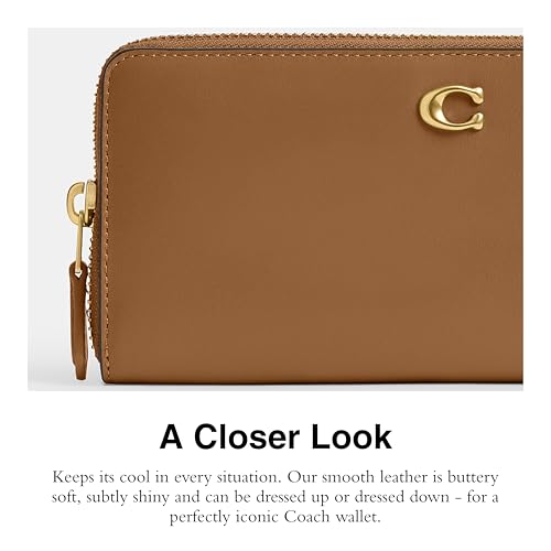 Coach Women's Slim Accordion Zip Accessory-Travel Wallet, B4/Honey Brown4