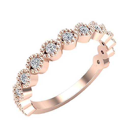 Glitz Design Designer Stacking Evil Eye Round Cut Milgrain Diamond