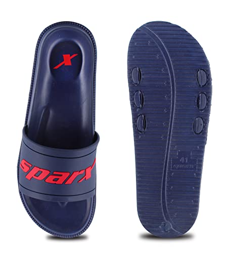 Image of SPARX Men SFG-2101 Navy Blue Red Flip Flops (SF2101G NBRD 0006)