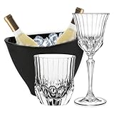 Les verres et les verres à pied sont brillants, sonores et conservent leur brillance dans le temps, ils résistent également aux lavages au lave-vaisselle