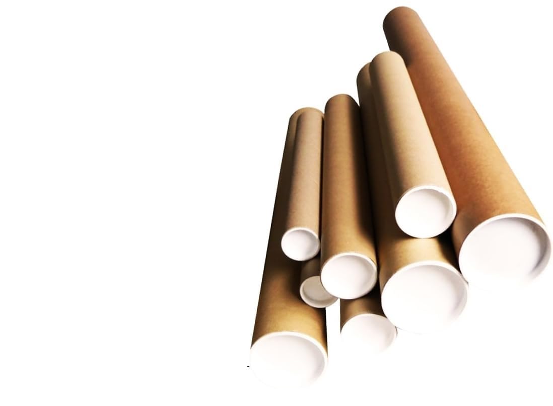REALPACKยฎ Postal Tube Cardboard with Plastic End Caps - 3'' line-size: 890mm (100)