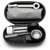 Portable Tobacco Pipe Set - Classic Retro Smoking Pipe Kit Comes with Full Set of Accessories, Premium Travel Set-1 (Set A)