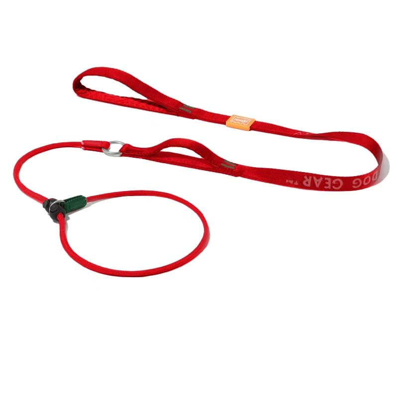 Howgo Dog Slip Lead Dog Leash, Training Leash, No-Pull Lightweight Slip Lead and Collar, Heavy Duty & Durable, Padded Handle, for All Breeds (Red, 5FT)
