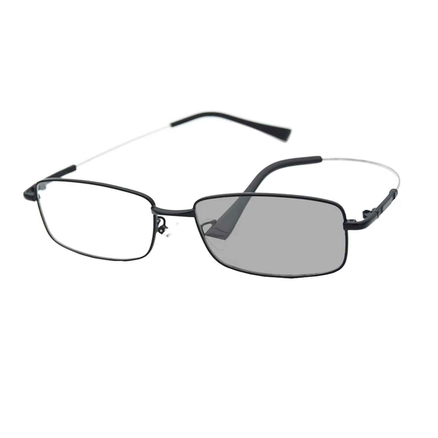 Photochrome Lesebrille, Computerbrille aus Titanlegierung mit Blaulichtfilter, Gleitsichtbrille für Damen Herren