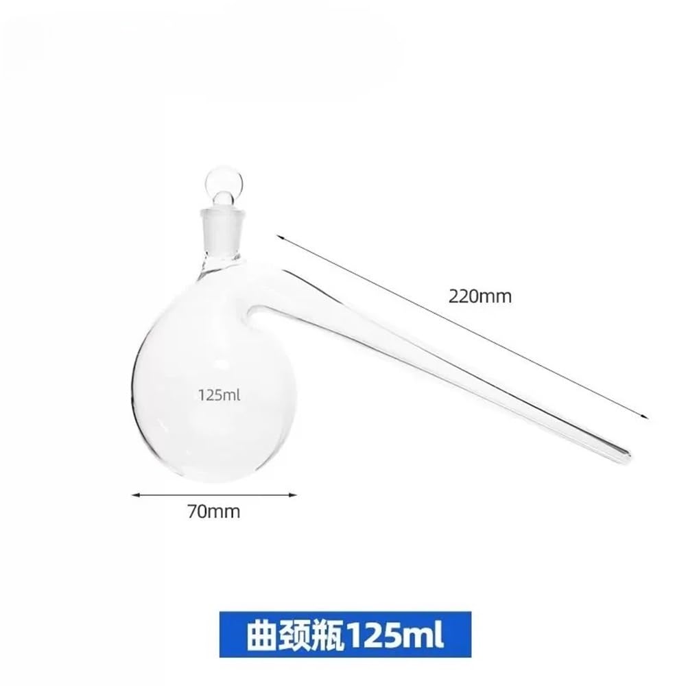 Labor Borosilikat Retorte Mit Stopper Destillation Glaskolben 125ml ~ 3000ml Experimentelle Instrumente(125ml)