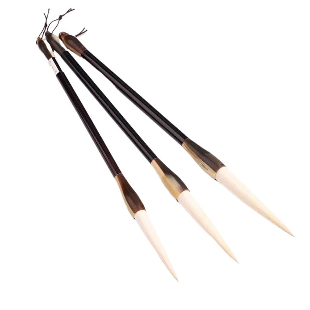 Chinese Writing Brushes, Chinese Paint Watercolour Brushes Maomao Practice Set Script Cursive Calligraphy 3pcs
