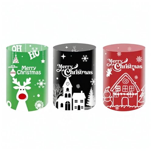 Tischdeko Weihnachten, Windlicht Weihnachts Deko, 12 Windlicht...