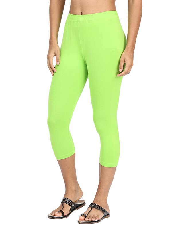 Image of Robinbosky Premium Stretchable Cotton Capri Legging for Women | Suitable for Formal wear & Casual wear | High-End Elastic Makes. The Leggings Squat Proof and Durable for Travel, Yoga, & Workout.