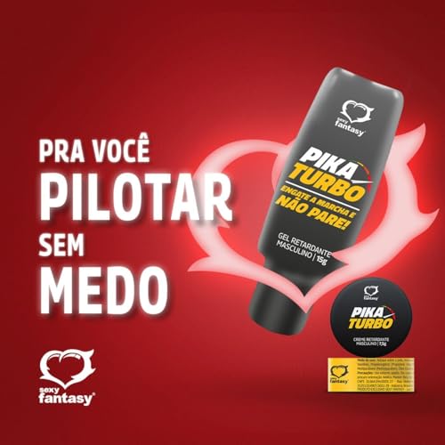 Gel Afrodisíaco Pika Turbo Retardante Masculino 15g Sexy