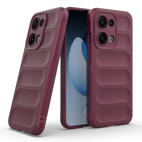 Image of Zapcase Back Case Cover for Oppo Reno 13 5G | Compatible for Oppo Reno 13 5G Back Cover | Liquid Silicon Magic Case with Camera Protection | Plum