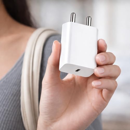 Image of Original 33W Type C Quick Power Charging Adapter Compatible with Nothing Phone 4a|4a Pro|3|3a Lite|3a Pro|2a| 2a Plus|2|CMF 2 Pro|1|Pixel 10a|9a|M35|A57|Buds|33 W Rapid Type C Charger Adaptor, White