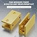 Ranbo 2 Pcs Solid Brass Glass Shelf Brackets, Heavy Duty 4mm Thick Design，for 1/4