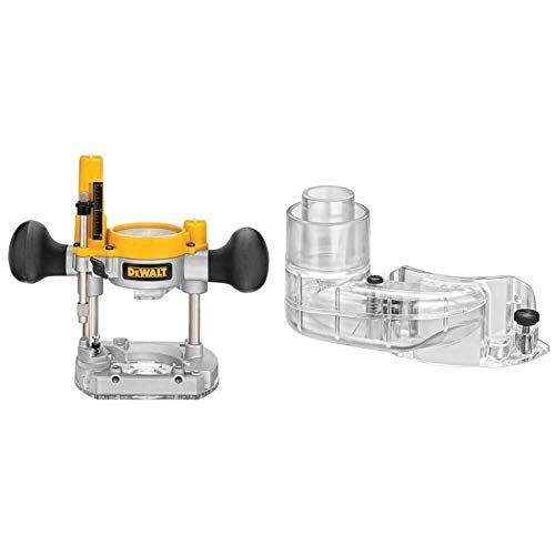 DEWALT Plunge Base for Compact Router (DNP612) & Router Dust Collection Adapter for Fixed Base Routers (DNP615)