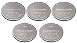 Panasonic CR2012 3 Volt / 3V Lithium Coin Battery 1PACK X 5PCS
