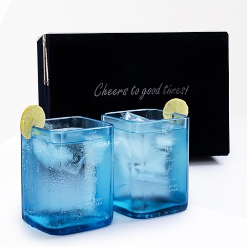 Upcycled Bombay Sapphire Gin Glasses Set of 2