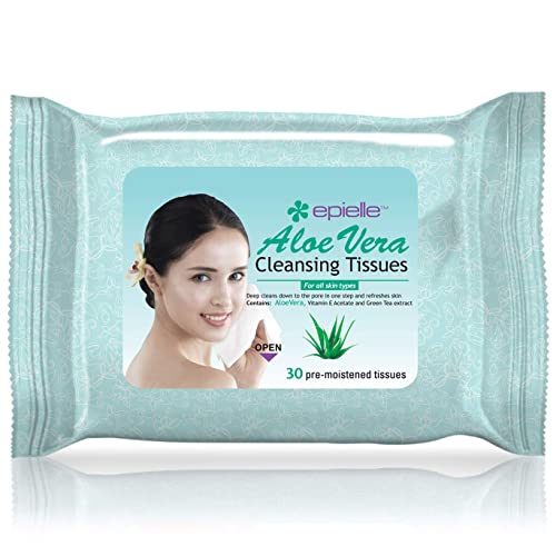 Epielle Og Makeup Remover Cleansing Wipes Tissue | Gentle For All Skin Types | Daily Facial Cleansing Towelettes | Removes Dirt, Oil, Makeup | Nicely Scented | 30 Count | Assorted 6 Pack #TOP2