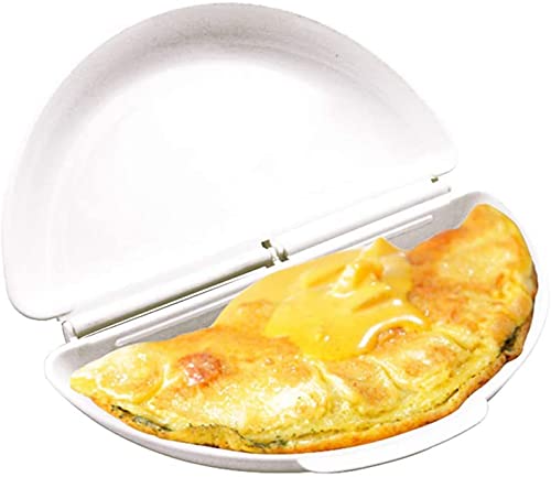 Microwavable Cooker Omelette Eggs Steamer Breakfast Scrambled Egg Cookware With Two Hinged Flip Compartments Bpa Free Home Kitchen Gadgets Multifunctional Tools (Pack Of 1) (Omelette) - Image 2