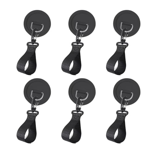 Mgoodoo Stainless Steel D-Ring Patch for Inflatable Boat Kayak Dinghy SUP, Stand-Up Paddleboard Rafting Accessories with 6 Pairs of Paddle Clips and D-Ring PVC Patches, NO Glue Included(Black)