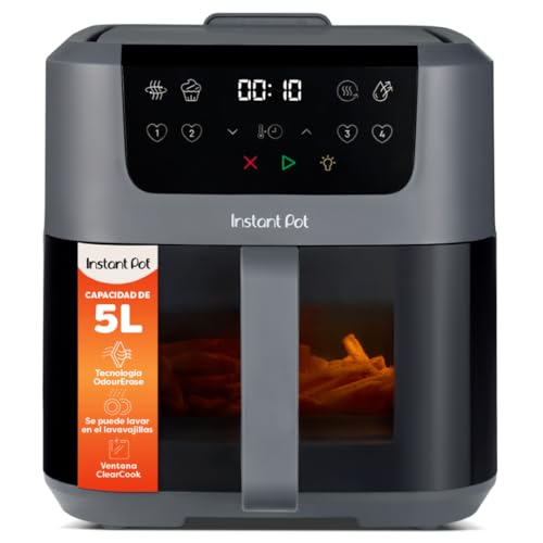 Instant Pot Vortex Compact Trufa Freidora sin aceite gris con cesta de 5 litros, 4 en 1: freír...