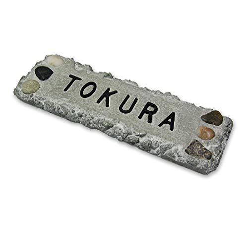 セメント造形表札 セメントと小石の表札 6×18cm モルタル 強力両面テープ 防水 水濡れOK
