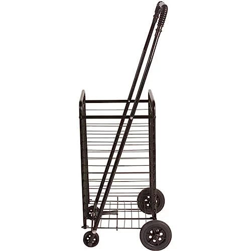 Einkaufstrolley Faltbarer Einkaufswagen Kompakt Leicht Faltwagen Schwarz Tragbarer Einkaufswagen – Bild 3