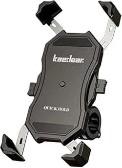 Kaedear(カエディア) バイク スマホホルダー バイク用スマホホルダー 携帯ホルダー 振動吸収 マウント 対応 スマホ スタンド アルミ製 マウント ハンドル ミラー 原付 オートバイ 自転車 クイックホールド K