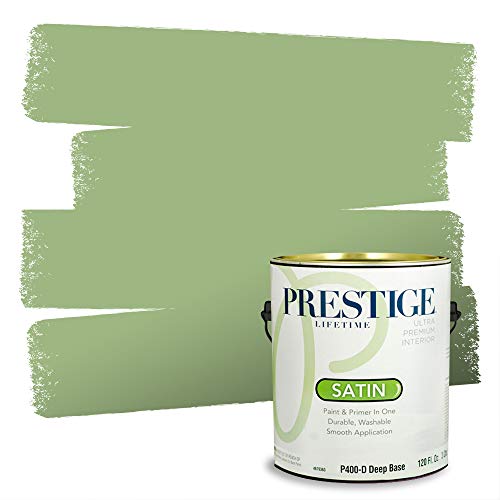 PRESTIGE Paints Interior Paint and Primer In One, 1-Gallon, Satin, Comparable Match of Sherwin Williams* Mesclun Green*
