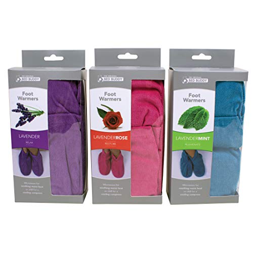 Bed Buddy Foot Warmers with Aromatherapy - Heated Slippers and Feet Warmers for Women - Microwavable Slippers for Women, Lavender & Mint Scent, 1 Pair4