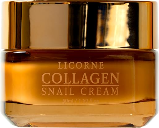 LICORNE Snail Collagen Repair Cream, Daily Face Moisturizer with Snail Mucin & Collagen, Anti-Aging Firming Cream for Wrinkles & Dry Skin, Hydrating Korean Skincare for Day & Night, 1.69 fl oz